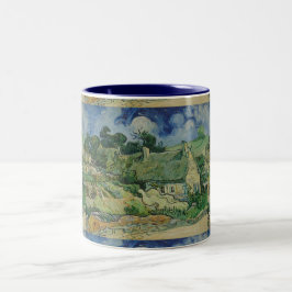 Vintage Van Gogh-Hütten in Cordeville Zweifarbige Tasse