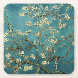 Vintage Van Gogh Mandelblüten Rechteckiger Pappuntersetzer
