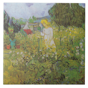 Vintage Van Gogh Marguerite Gachet im Garten Fliese
