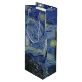Vintage Van Gogh-Nacht Geschenktüte Für Weinflaschen (Vorderseite Schrägansicht)