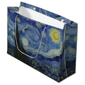 Vintage Van Gogh-Nacht Große Geschenktüte (Vorderseite Schrägansicht)