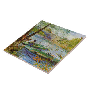 Vintage Van Gogh Pont de Clichy Fliese