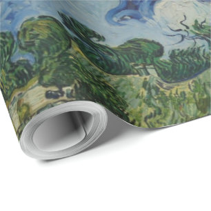 Vintage Van Gogh Reetgedeckte Cottages in Cordevil Geschenkpapier