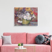 Vintage Van Gogh-Rose und Sonnenblumen Leinwanddruck (Insitu (Wohnzimmer))