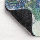 Vintage Van Gogh Schwertlilien mit Ihrem Monogramm Mousepad (Ecke)