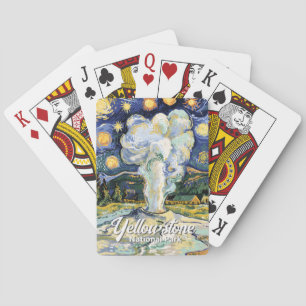 Vintage Van Gogh Stil Yellowstone Nationalpark Spielkarten