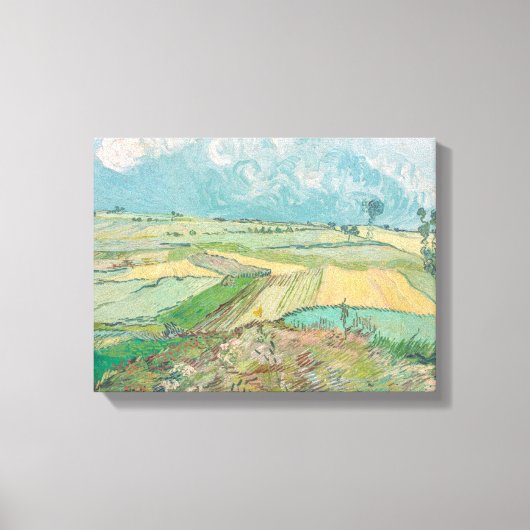 Vintage Van Gogh-Weizenfelder nach dem Regen Leinwanddruck (Vorderseite)