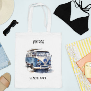 Vintage Van in Delft Blau anpassbar Tragetasche