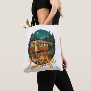Vintage Van Life Good Life Abenteuer Camping Abzei Tasche