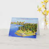 Vintage Vancouver Island Grußkarte Karte (Gelbe Blume)