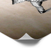 Vintage Vape Hochwertiges Plakat (Ecke)