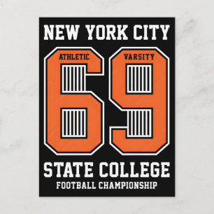 Vintage-Varsity-New-York-City-Typografie-Vektor-il Feiertagspostkarte