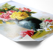 Vintage Vase der Rose Fotodruck (Ecke)