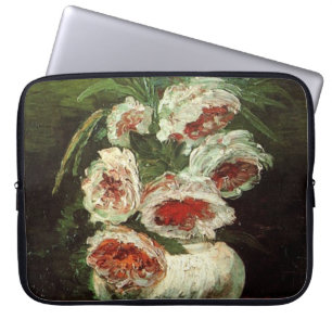 Vintage Vase mit Peonies von Vincent van Gogh. Laptopschutzhülle