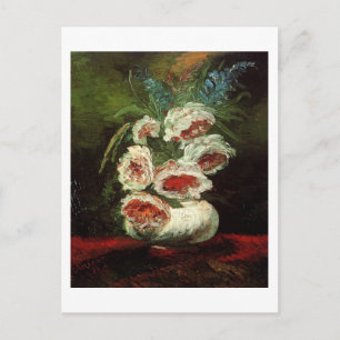 Vintage Vase mit Pfingstrosen, Vincent van Gogh. Postkarte