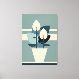 Vintage Vase Tulips   Vase Floral   Vase-Blume Leinwanddruck