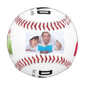 Vintage-Vater-Etabliert-Text-3-Foto-Geschenk Baseball (Vorderseite)