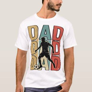 Vintage-Vater-Fußball-Gravur-Vektordesign_1 T-Shirt