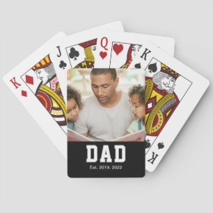 Vintage-Vater-Geschenktext Foto Spielkarten