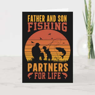 Vintage Vater Sohn Angelpartner fürs Leben Dad M Karte