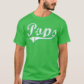 Vintage Vater-Tag Pops Familie T-Shirt