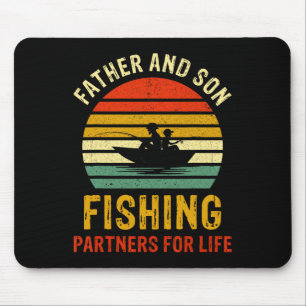 Vintage-Vater und Sohn Angelpartner fürs Leben Vät Mousepad