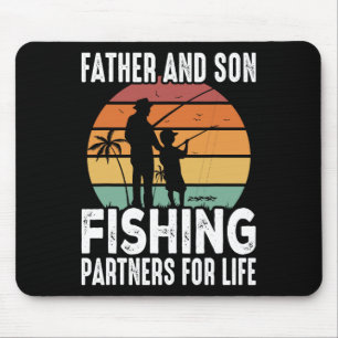 Vintage-Vater und Sohn Angelpartner fürs Leben Vat Mousepad