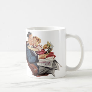 Vintage Vater und Tochter, Alles Gute zum Vatertag Kaffeetasse