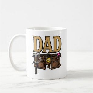 Vintage-Vater-Werkzeuggürtel Vatertag Kaffeetasse