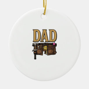 Vintage-Vater-Werkzeuggürtel Vatertag Keramik Ornament