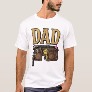 Vintage-Vater-Werkzeuggürtel Vatertag T-Shirt
