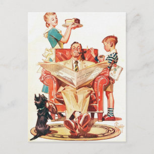 Vintage Vatertag Postkarte
