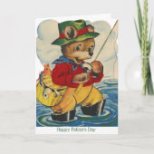 Vintage Vatertagskarte für Onkelfischen Karte (Vorderseite)