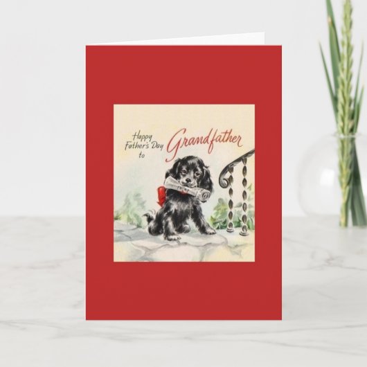 Vintage Vatertagskarte Karte (Vorderseite)