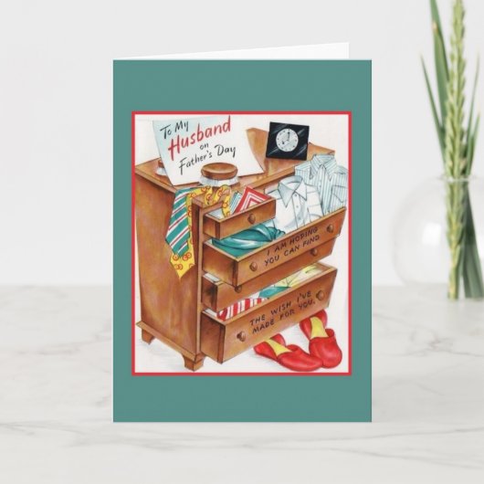 Vintage Vatertagskarte Karte (Vorderseite)