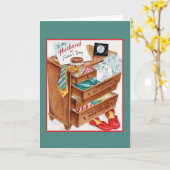 Vintage Vatertagskarte Karte (Gelbe Blume)