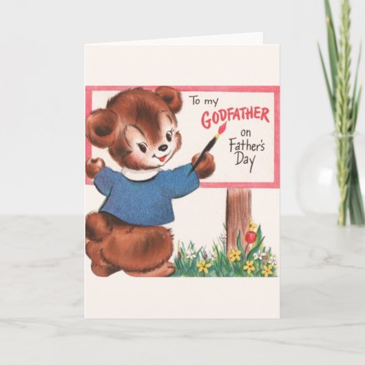 Vintage Vatertagskarte Karte (Vorderseite)