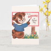 Vintage Vatertagskarte Karte (Gelbe Blume)