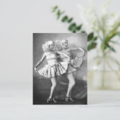 Vintage Vaudeville Dancers Retro Glam Postkarte (Stehend Vorderseite)