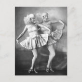 Vintage Vaudeville Dancers Retro Glam Postkarte (Vorderseite)