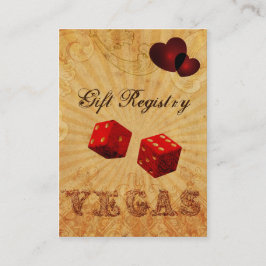 Vintage Vegas Gift Registry Begleitkarte