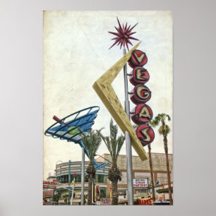Vintage-Vegas-Neon-Schilderplakat Poster