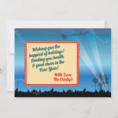 Vintage Vegas Neon Weihnachtskarten signieren Einladung (Rückseite)