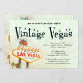 Vintage Vegas-Party Einladung (Vorne/Hinten)