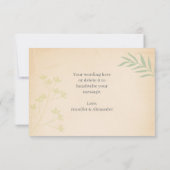 Vintage Vegetation Dankeskarte (Rückseite)