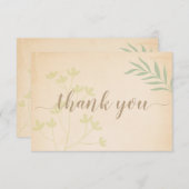 Vintage Vegetation Dankeskarte (Vorne/Hinten)