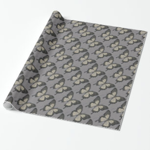 Vintage-Veilchen-Schmetterlingsmuster Geschenkpapier