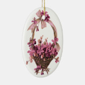 Vintage Veilchen und Bogen-Verzierung Keramikornament (Rechts)