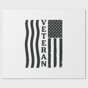 Vintage-Vektor-Shirt-Design mit amerikanischer Fla Geschenkpapier