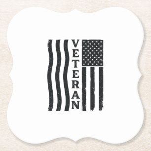 Vintage-Vektor-Shirt-Design mit amerikanischer Fla Untersetzer